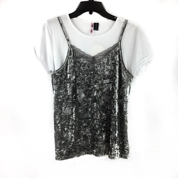 Love By Design Crushed Velvet Top, M, L, NWT - Picture 3 of 7